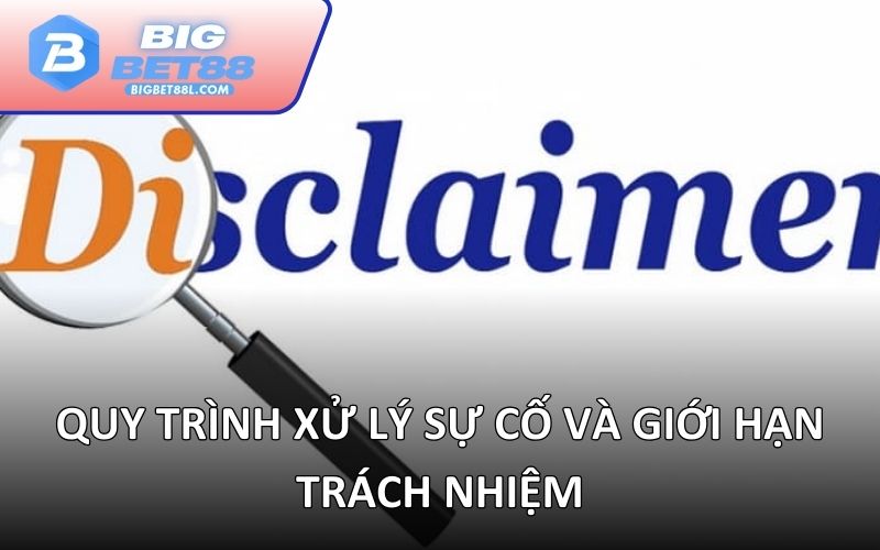 Quy trình xử lý sự cố và giới hạn trách nhiệm