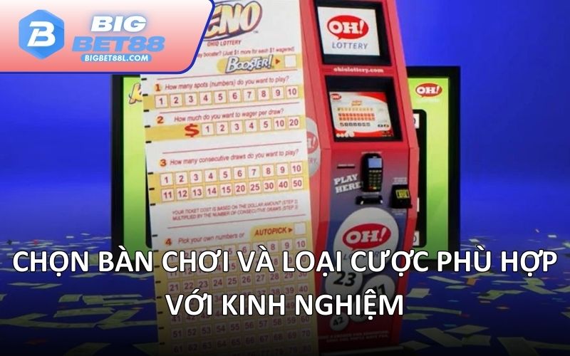 Chọn bàn chơi và loại cược phù hợp với kinh nghiệm