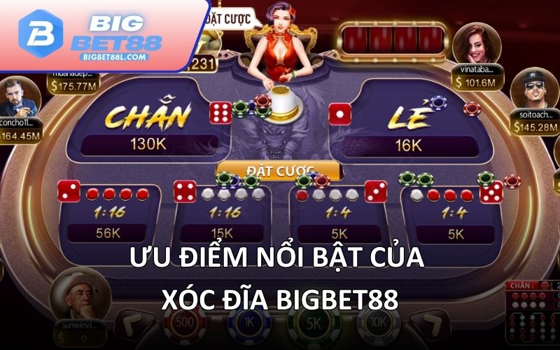 Ưu điểm nổi bật của Xóc đĩa BIGBET88